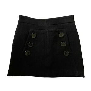 Vintage Marc Jacobs Black Mini Skirt - Big Front Buttons - Size 2